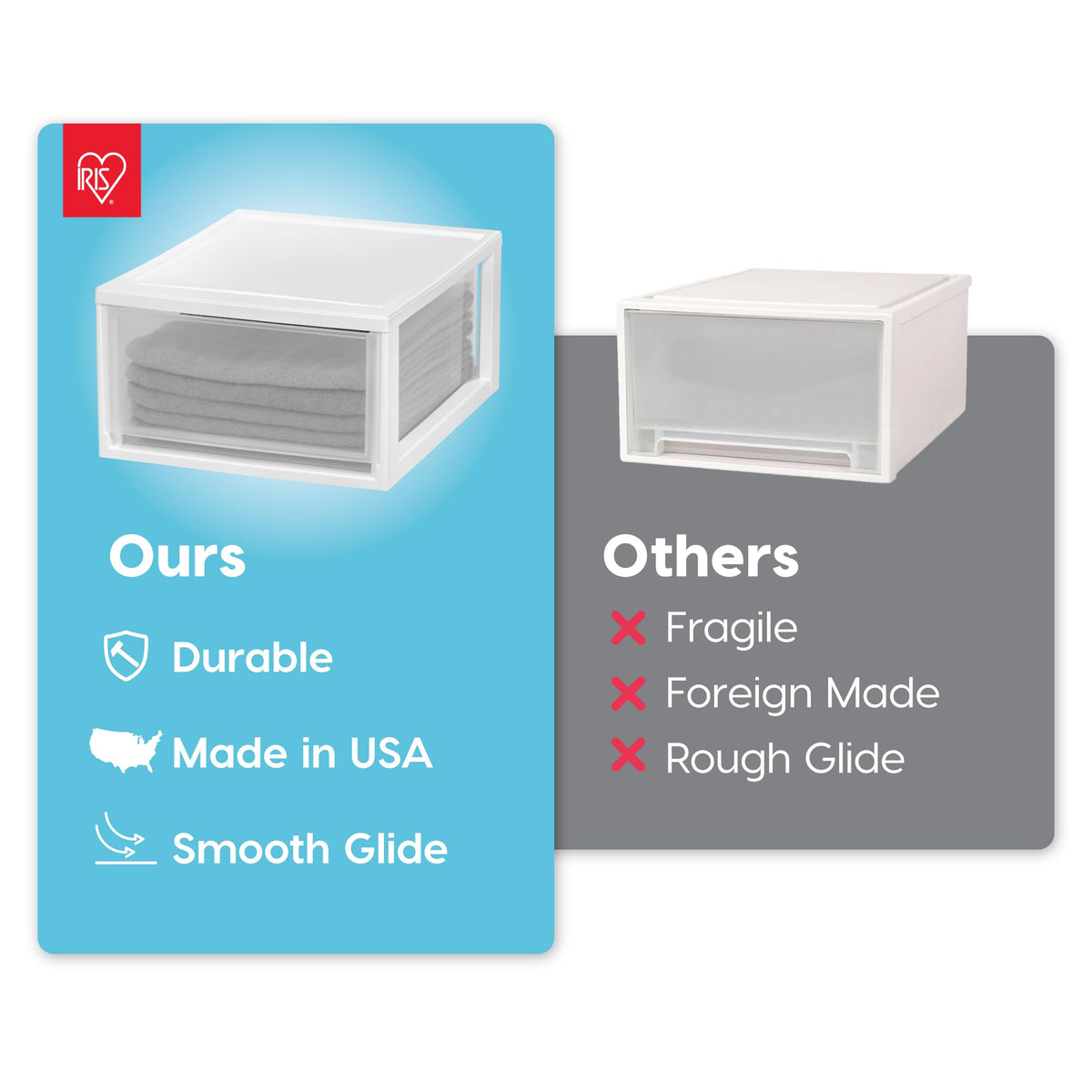 2-Pack 30 Qt. White Stacking Drawer Organizer Z9910
