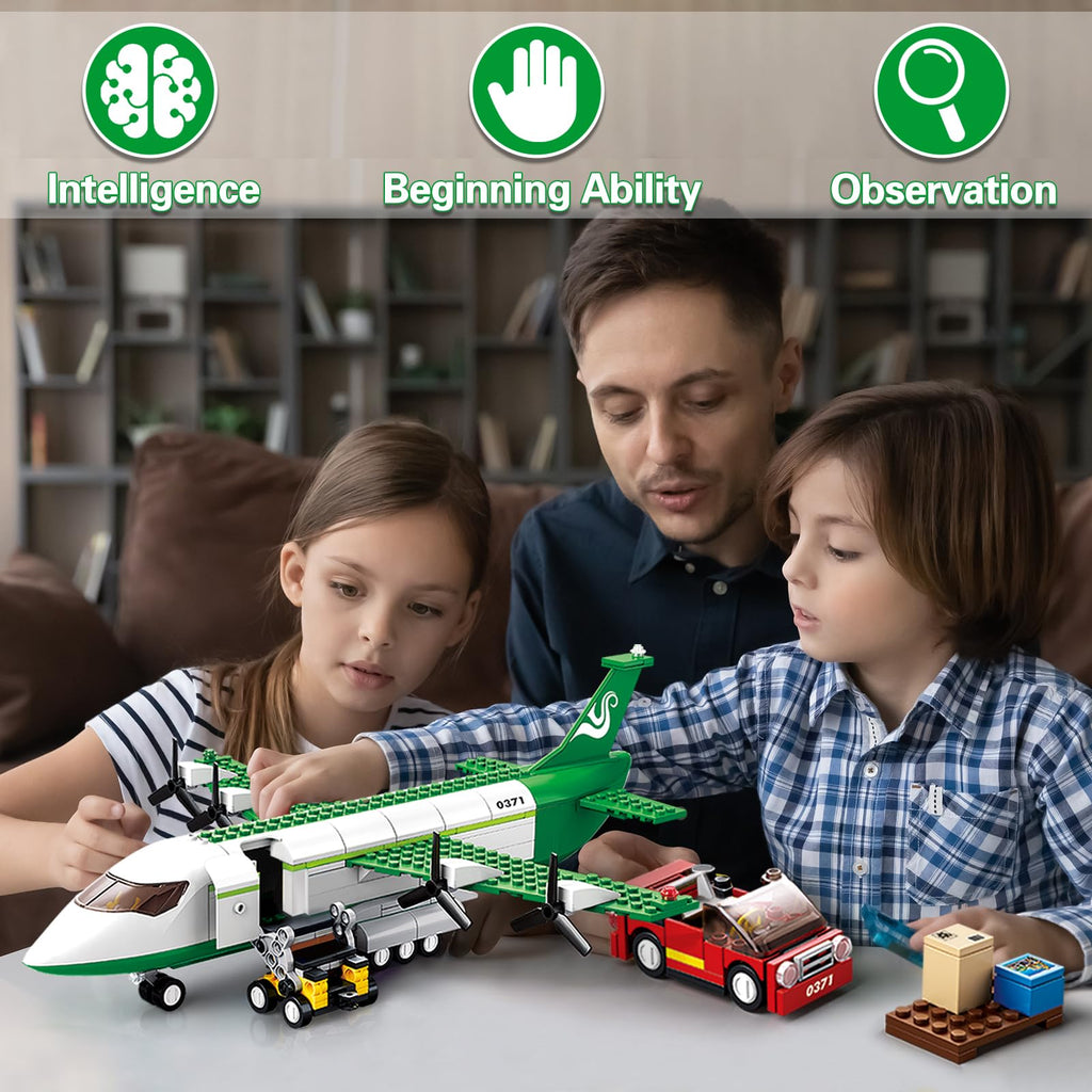 City Cargo Plane Building Set with Car A56505