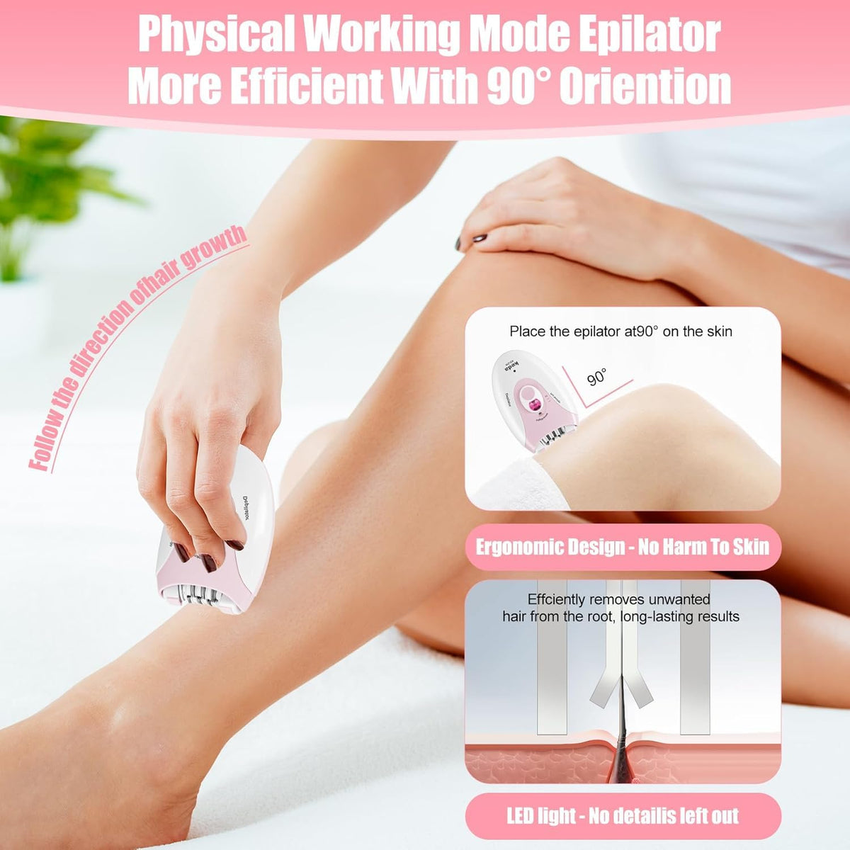 Rechargeable Epilator with LED Light Y121