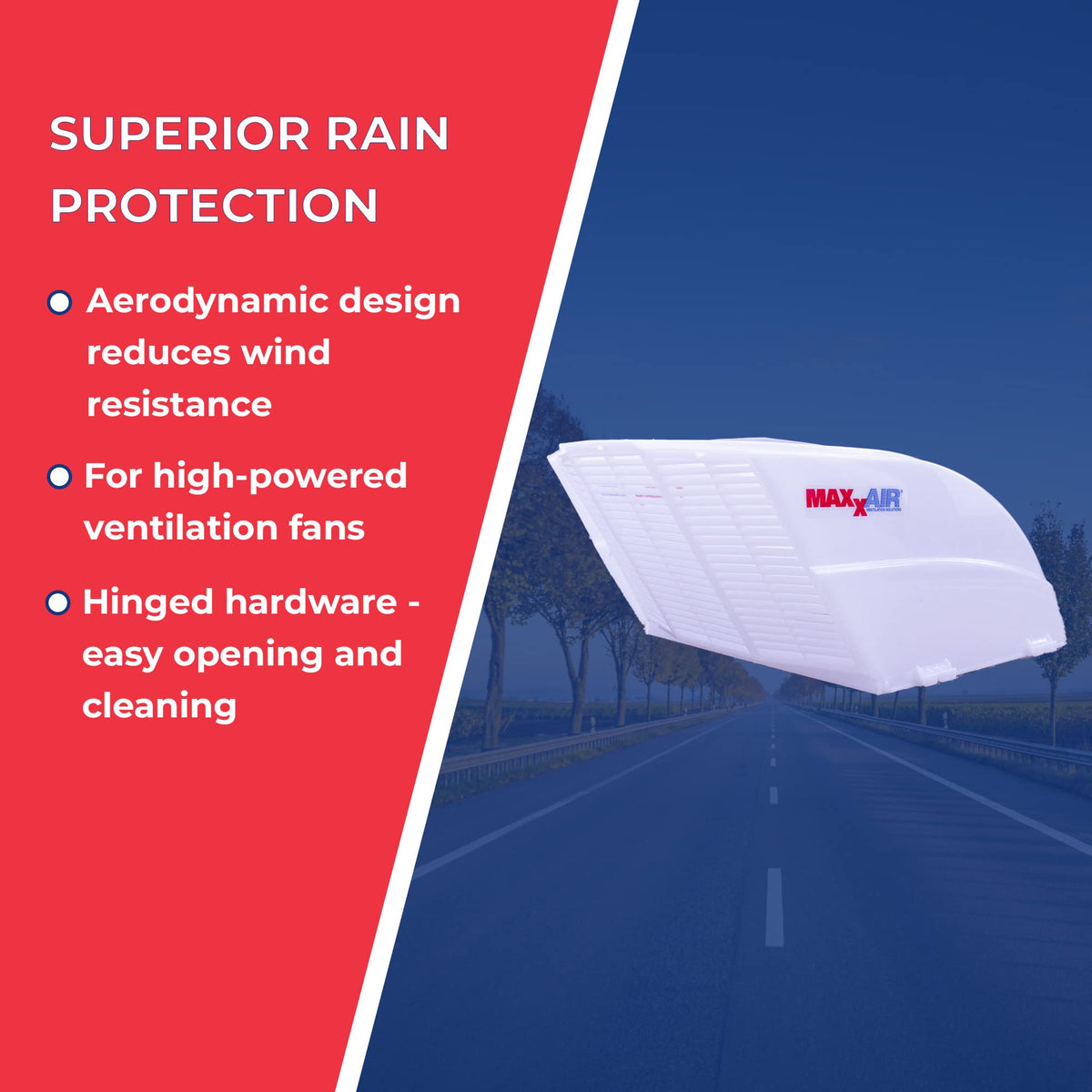 White RV Fan and Vent Cover U35188