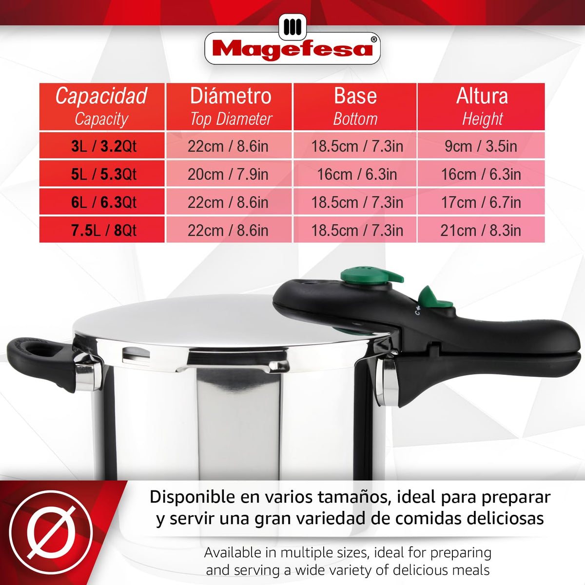 Fast Pressure Cooker 3 + 6 L G80923