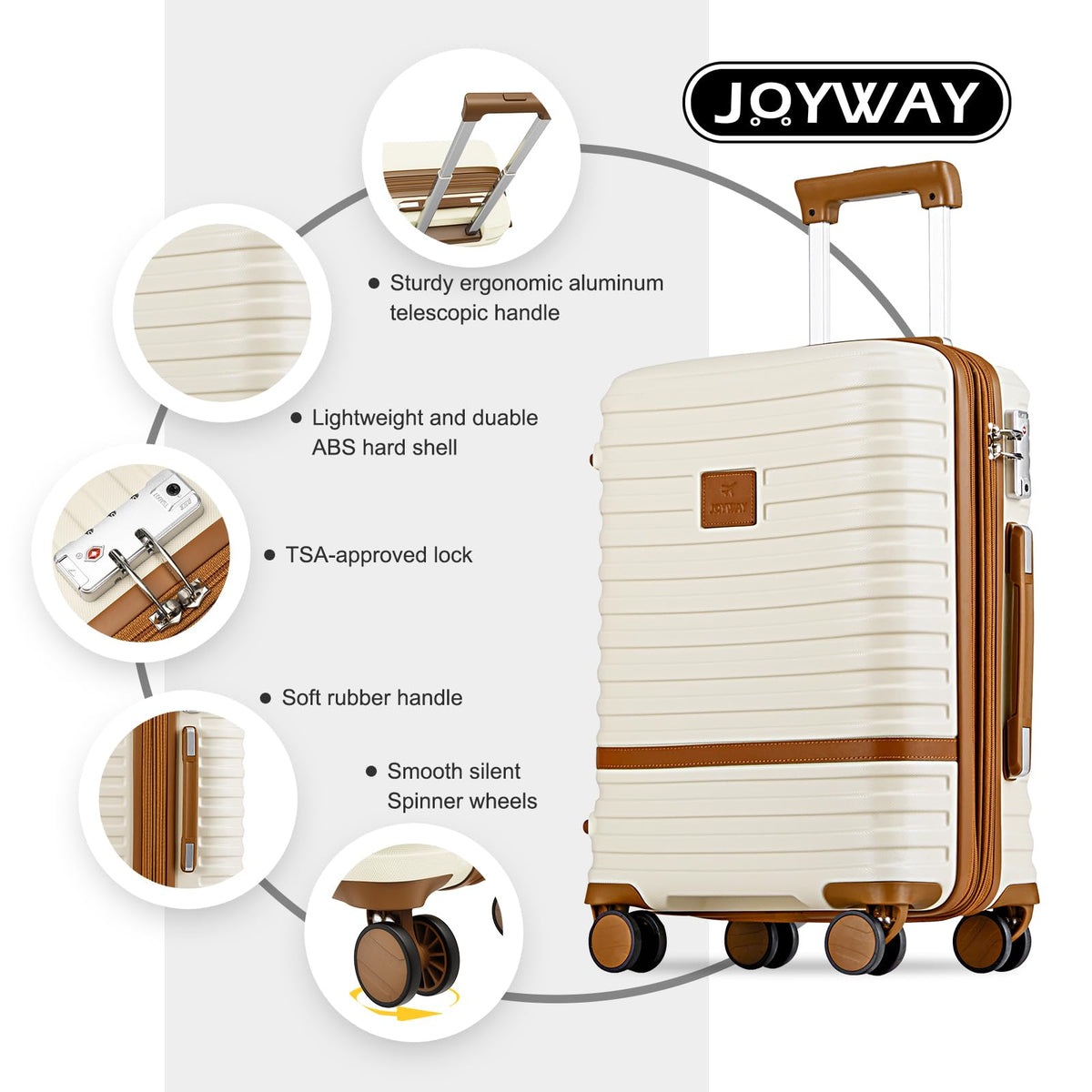 20 Inch Expandable Spinner Wheel Hard Shell Luggage Set with TSA Lock A36960