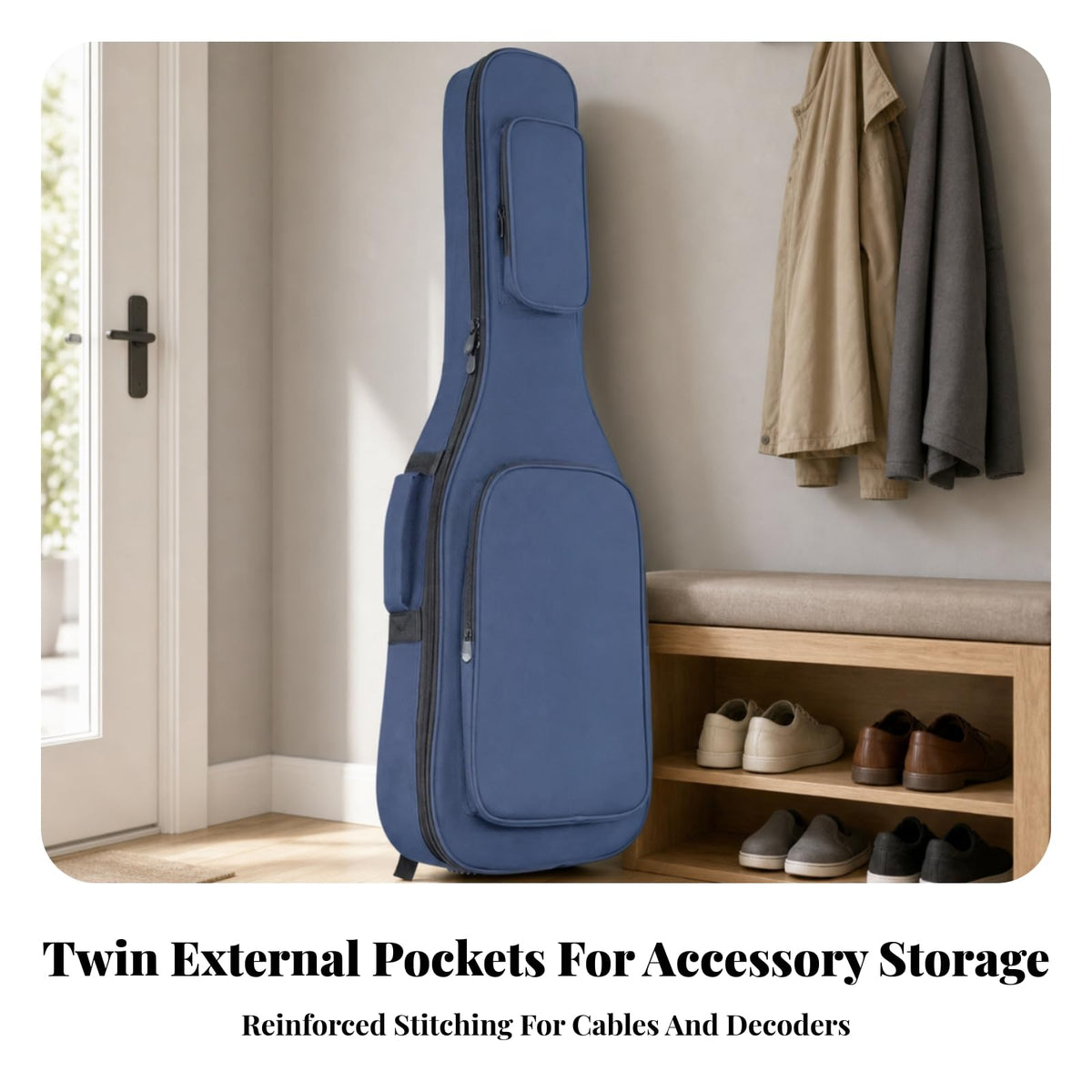 Electric Guitar Bag with Neck Support Oxford Cloth Gig Bag N985