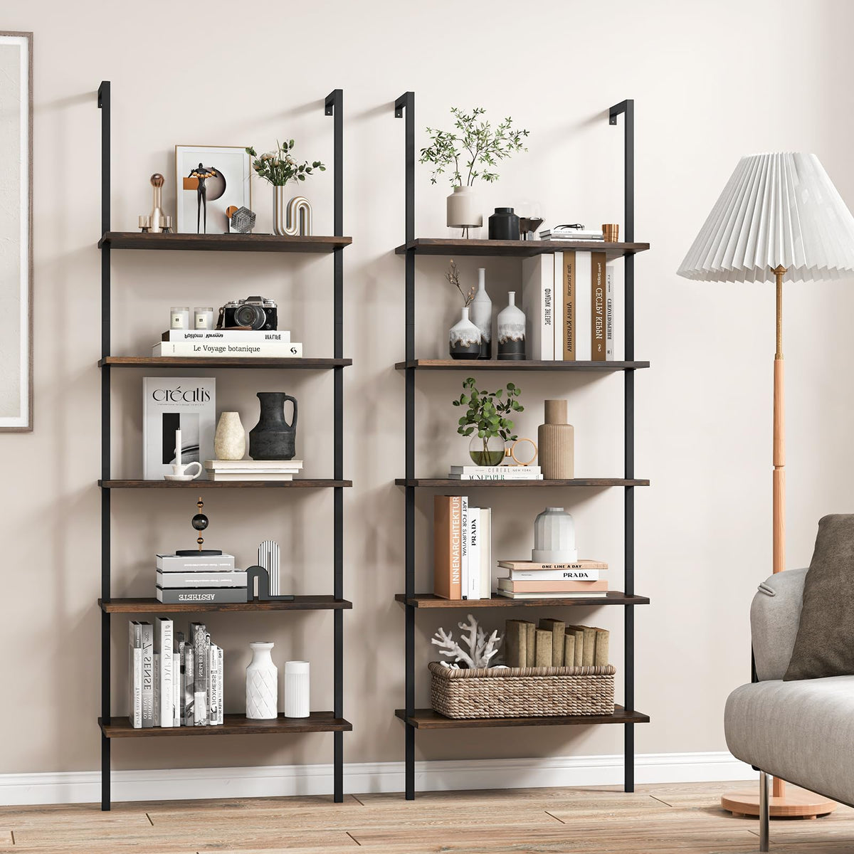5-Tier Wall Mounted Bookshelf M165211