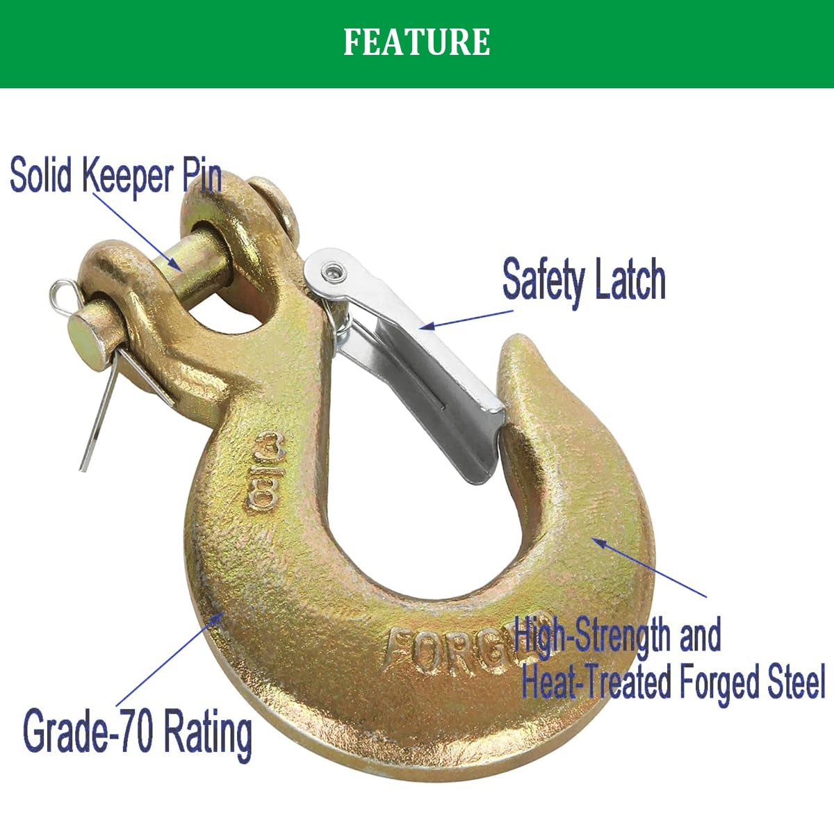 Heavy Duty Forged Steel Clevis Slip Hook 2pcs P362923