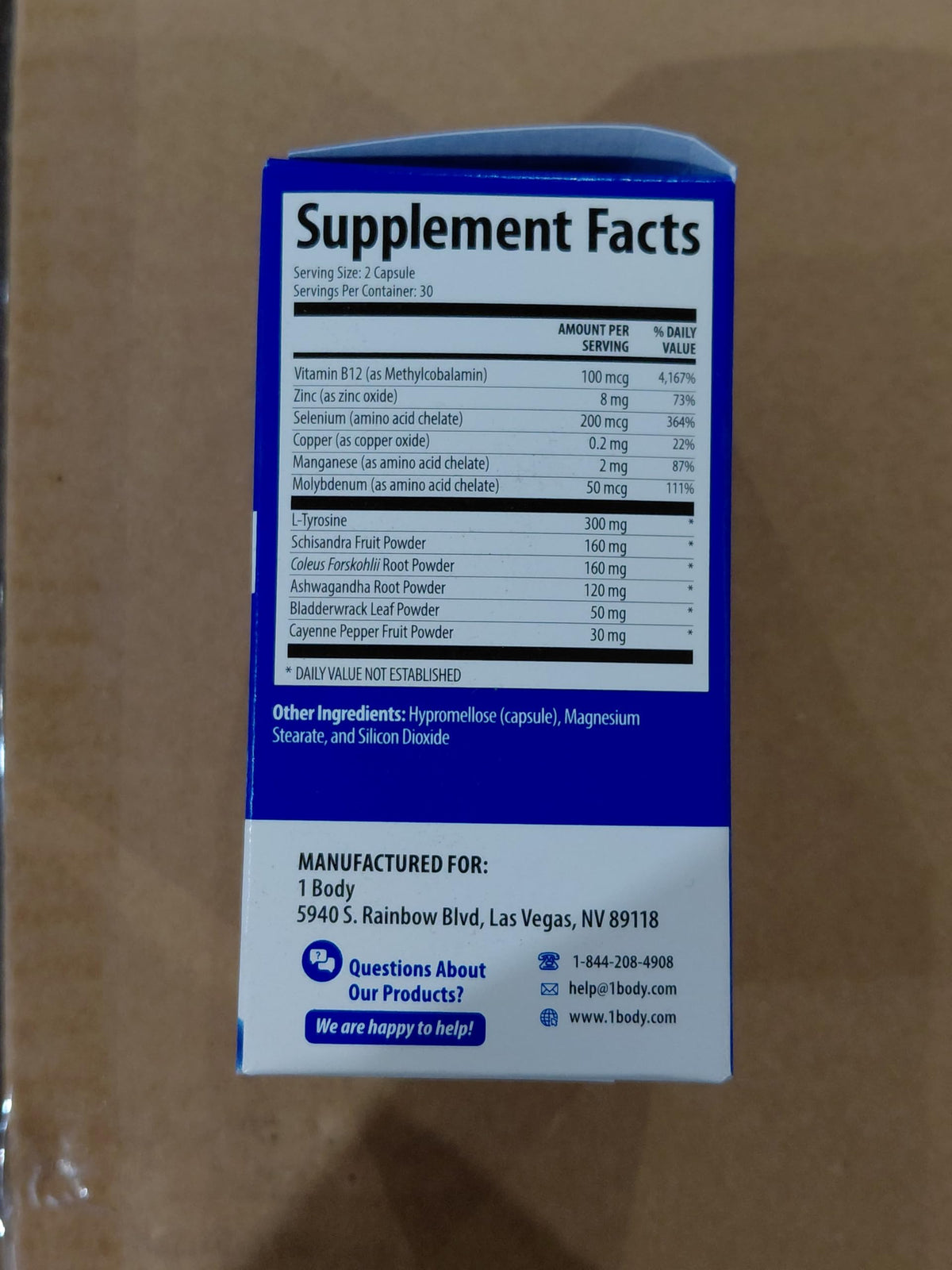 60 Vegan Thyroid Support Capsules S1827