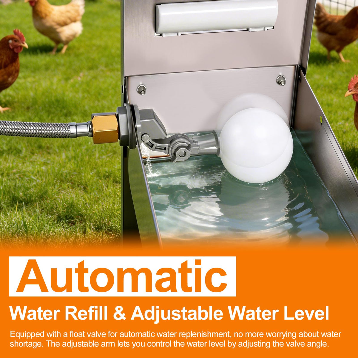 22'' Stainless Steel Automatic Chicken Waterer E2518