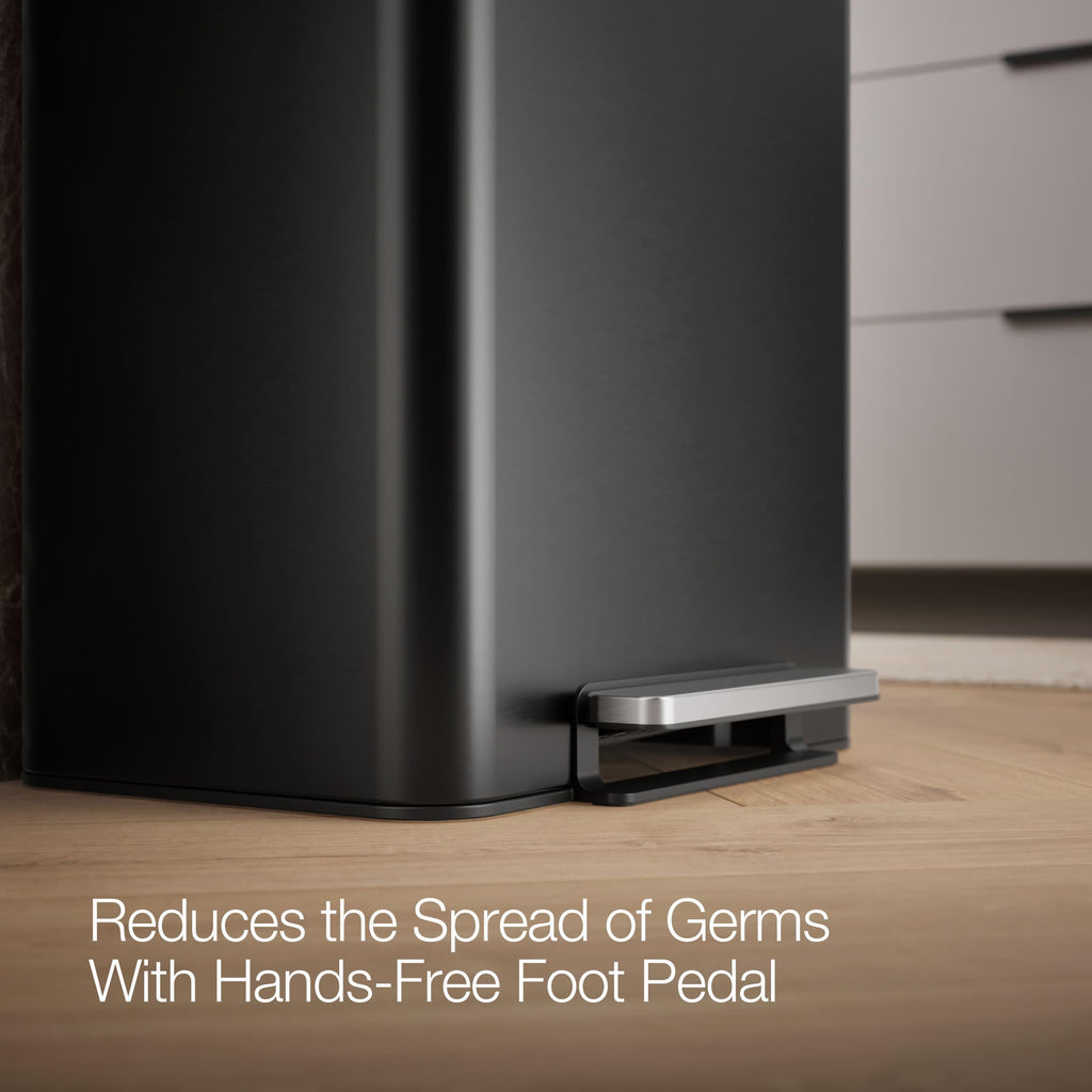 13-Gallon Stainless Steel Step Trash Can P18050