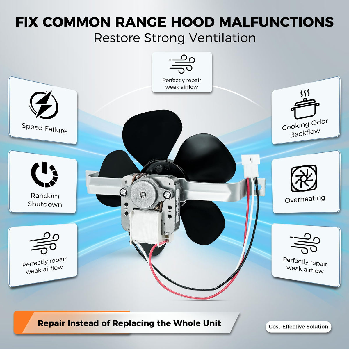 Range Hood Fan Motor Replacement Kit G7677