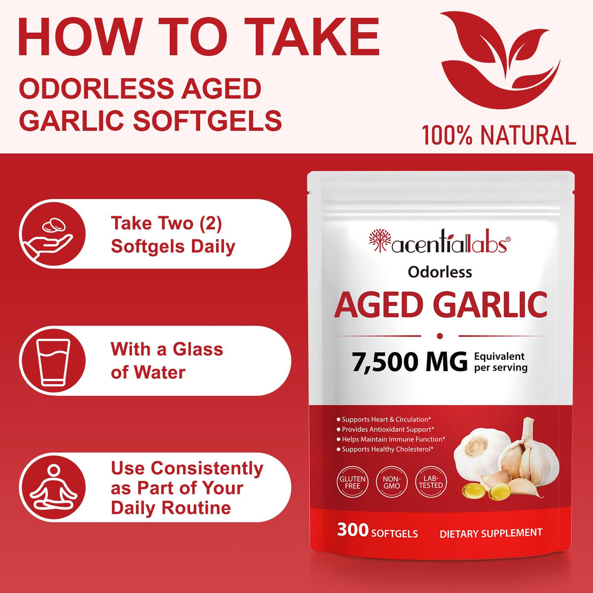 500mg Odorless Garlic Softgels C927095