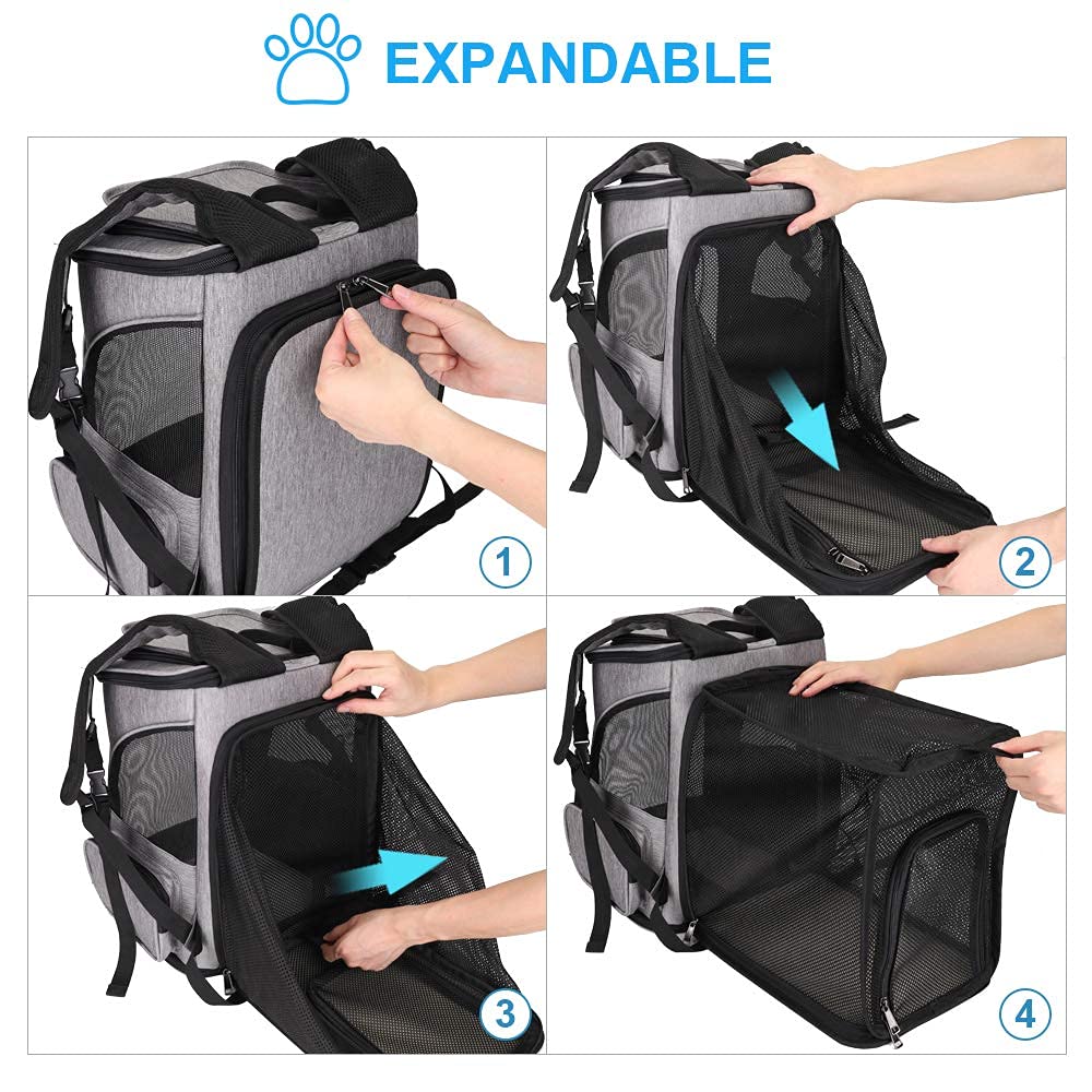 Expandable Breathable Mesh Pet Carrier Backpack C32447