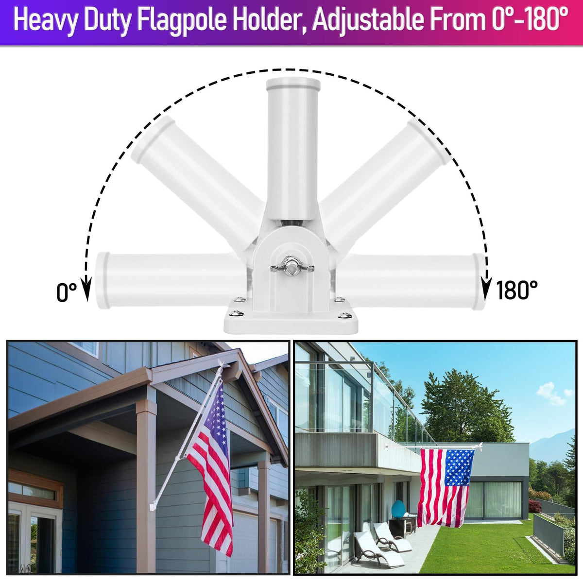 6FT Stainless Steel Flagpole Kit M273