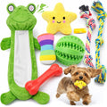 8 Pack Puppy Chew Toys with Squeaky Plush Rope and Ball O286