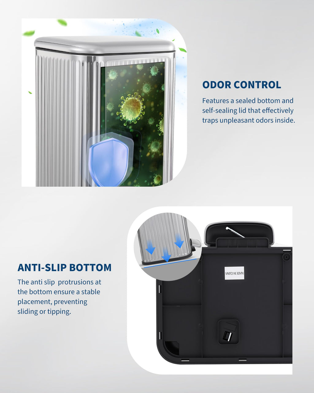 50L Step Trash Can with Soft Close Lid R11642