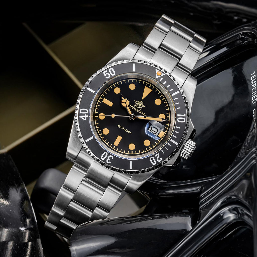 41MM Quartz Dive Watch Stainless Steel Bracelet Y575