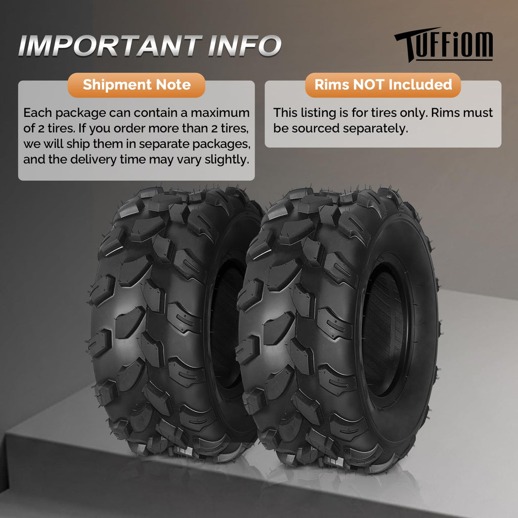 Set of 2 18x7-8 All-Terrain Mud Tires Y663580