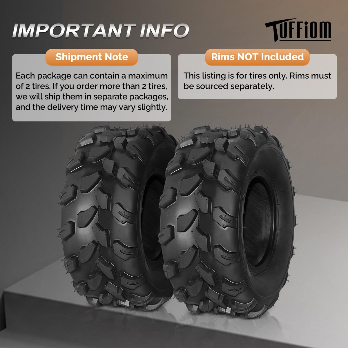 Set of 2 18x7-8 All-Terrain Mud Tires Y663580