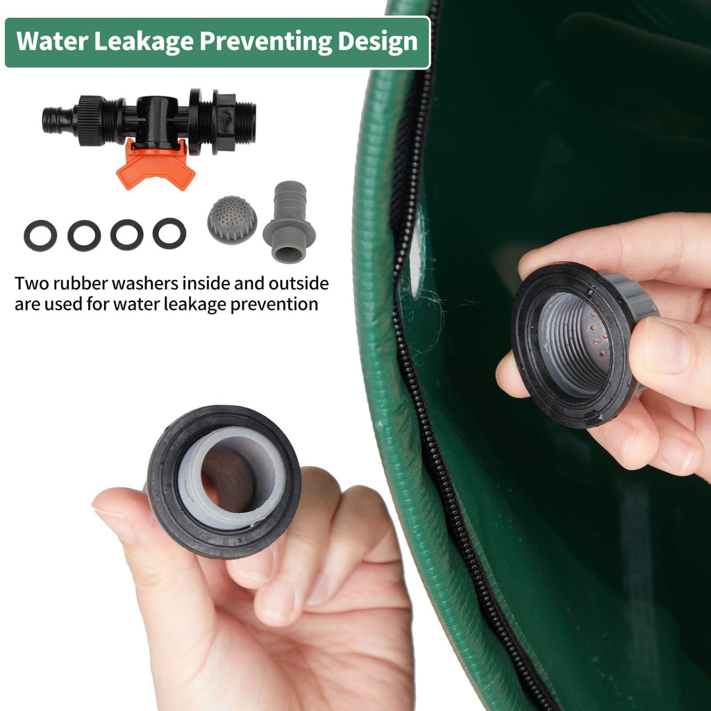 50 Gallon Portable Folding Rain Barrel with Spigots Q699