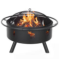 32" Round Wood Burning Fire Pit with Screen N58453