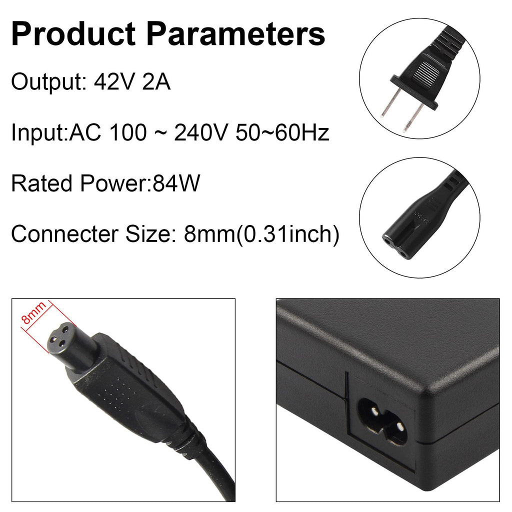 42V 2A Power Adapter with 3-Prong Inline Connector Y97923