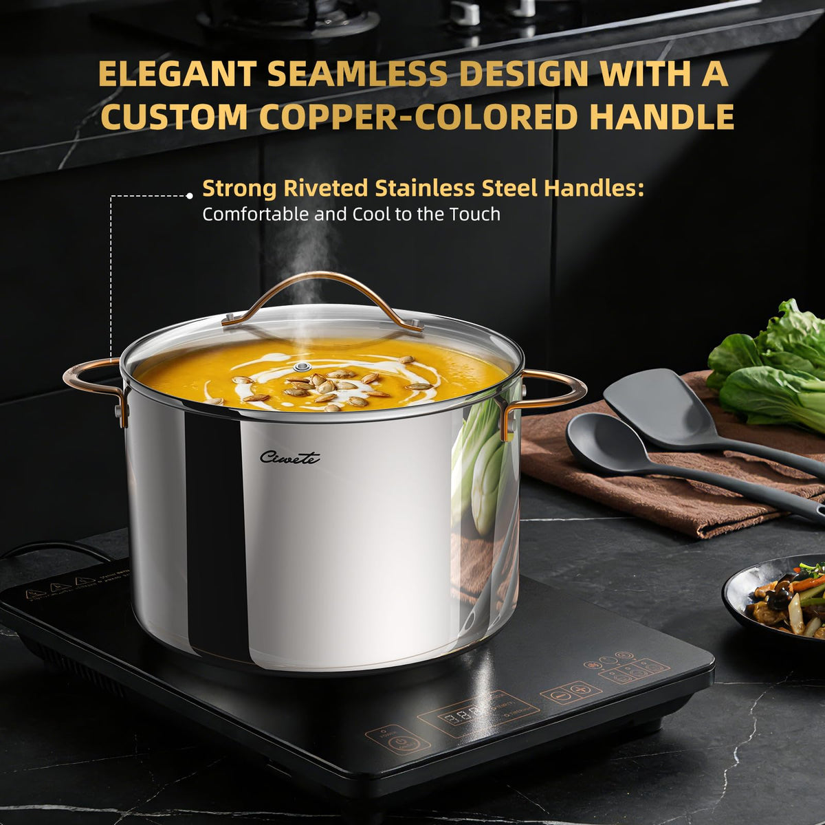 12 Quart Tri-Ply Stainless Steel Stock Pot with Lid X79750