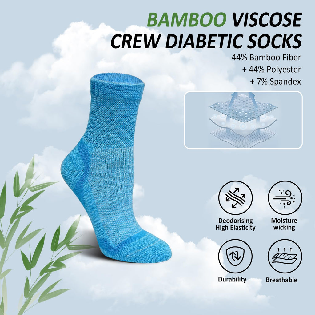 Bamboo Viscose Non-Binding Ankle Socks 5 Pairs F165308