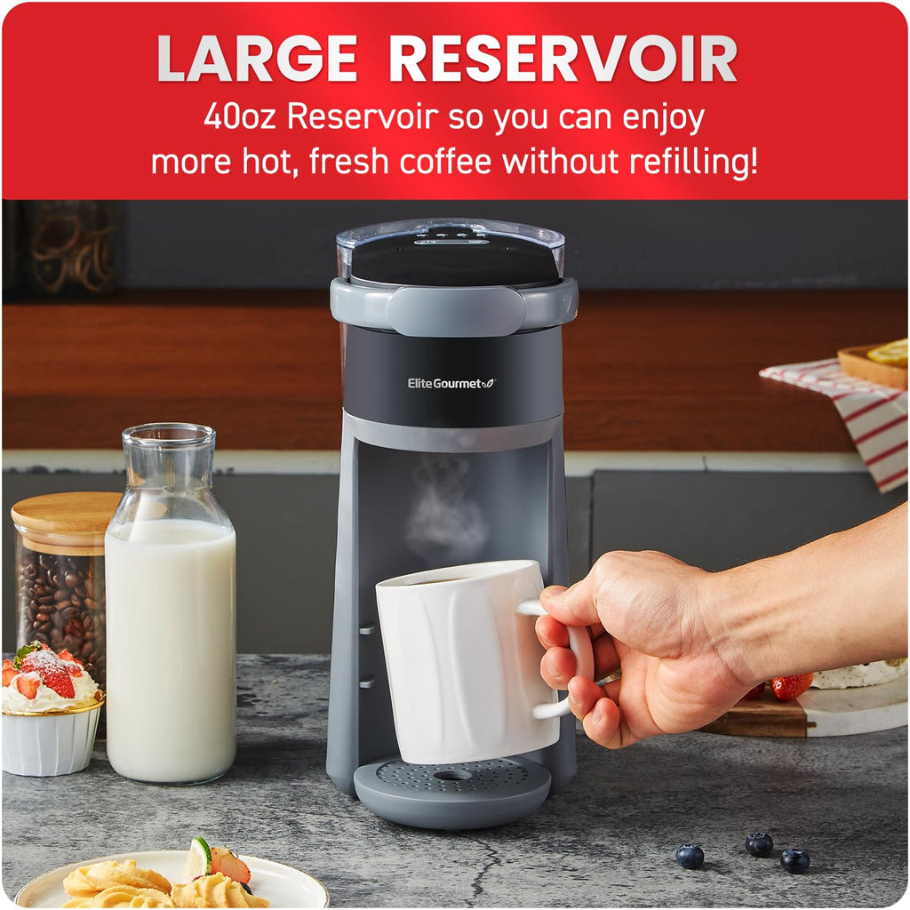 2-in-1 Capsule Coffee Maker, K-Cup & Grounds, Black D75493