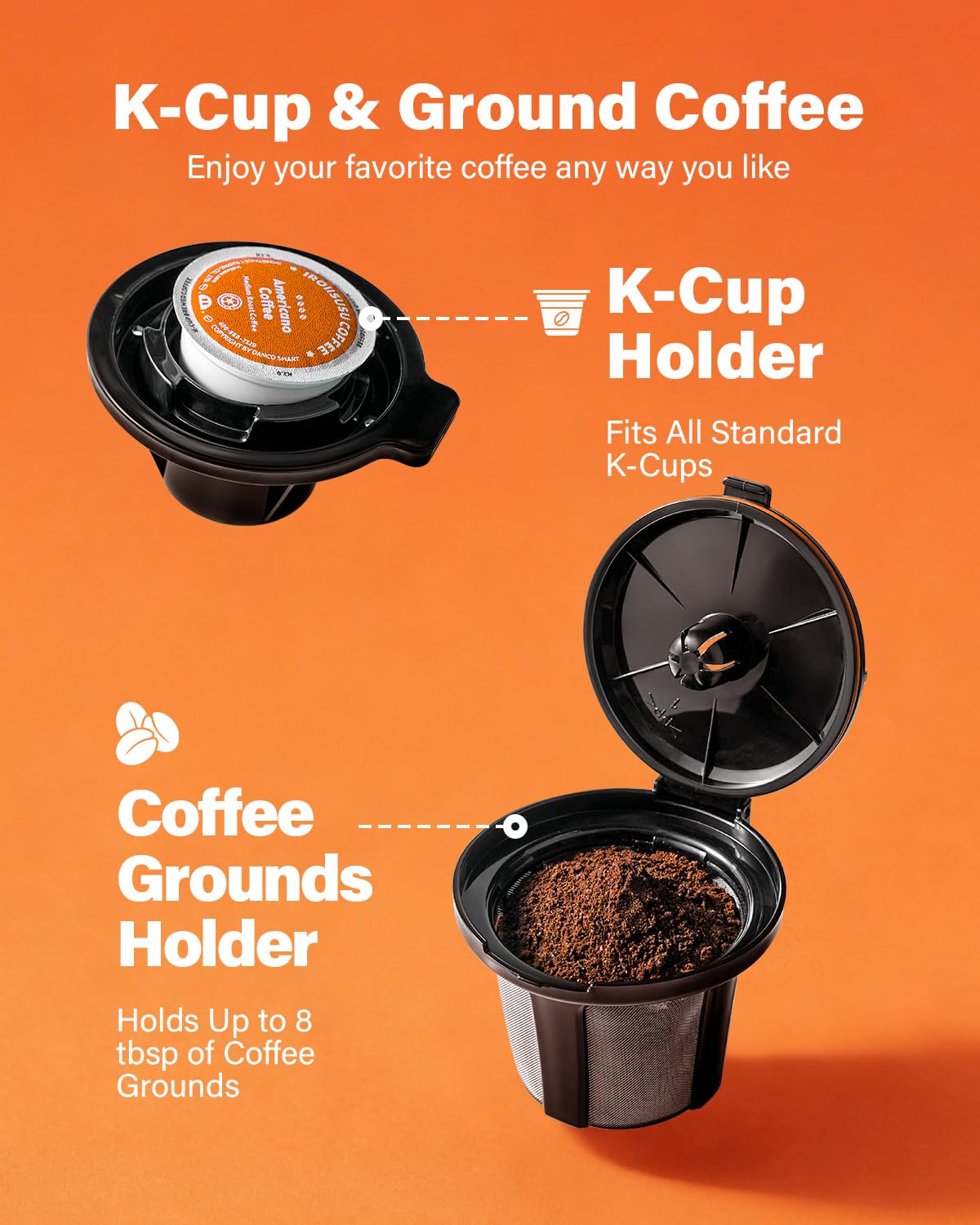 Single Serve & Carafe Coffee Maker, 6-24oz, Thermal Carafe G101