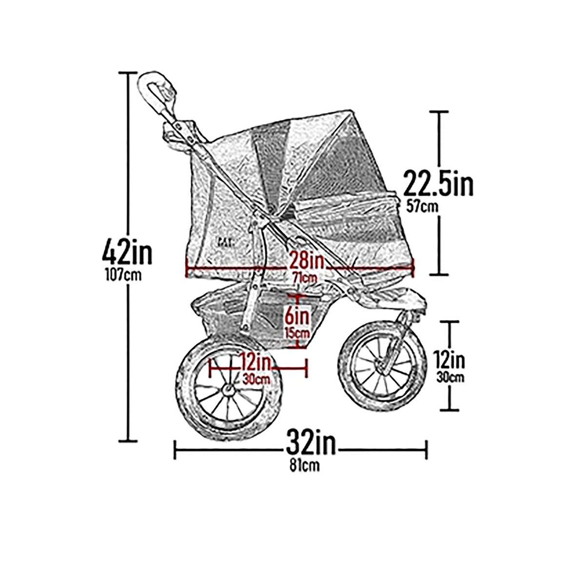 Pet Stroller for Cats Dogs U115401