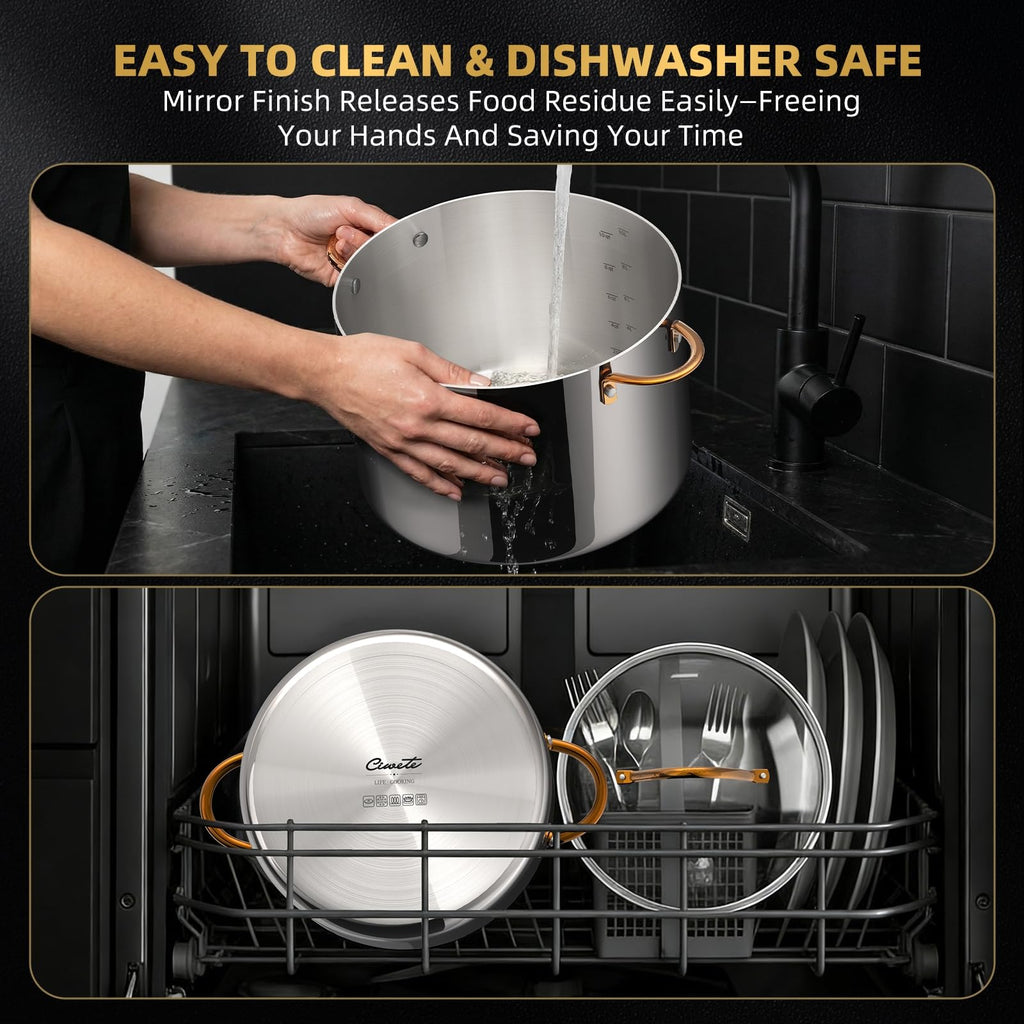 12 Quart Tri-Ply Stainless Steel Stock Pot with Lid X79750