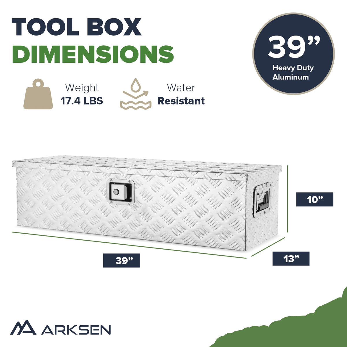 39"x13"x10" Heavy Duty Truck Bed Tool Box O503