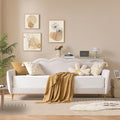 Twin Size Upholstered Linen Daybed with Metal Legs K880