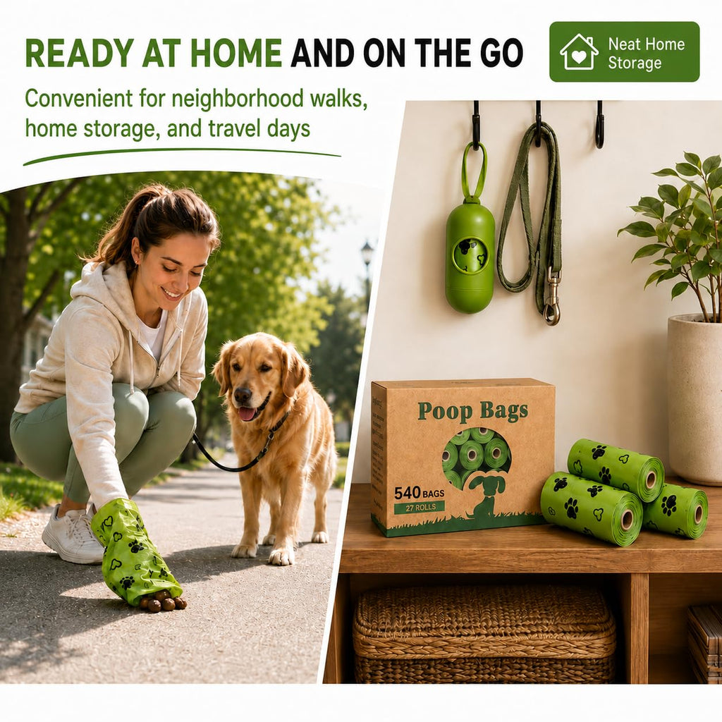 Biodegradable 540 Count Dog Poop Bag with Dispenser D964