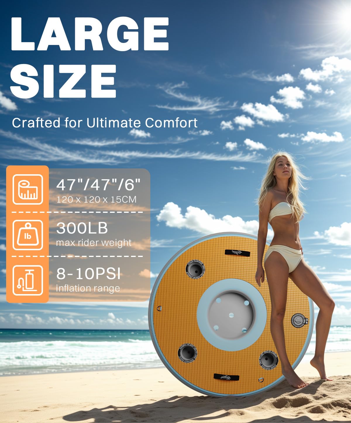 4FT Inflatable Floating Bar with Ice Bucket D2508