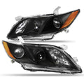 Black Amber Projector Headlights Compatible with 2007-2009 Toyota Camry Y892144