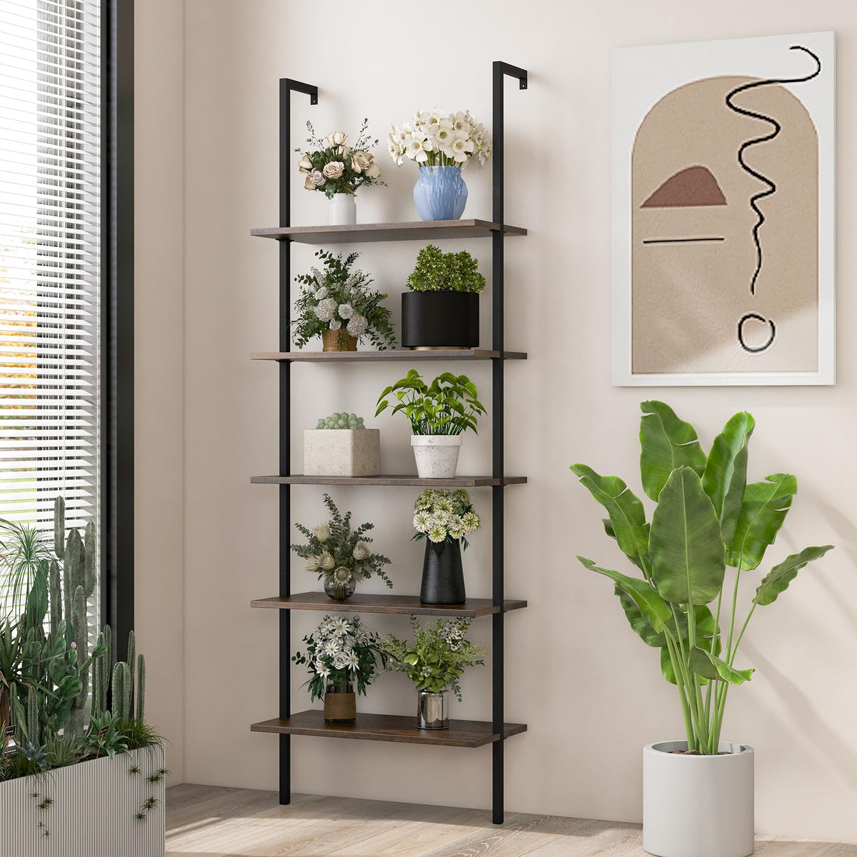 5-Tier Wall Mounted Bookshelf M165211