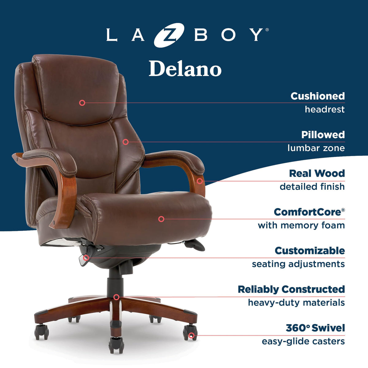 Big and Tall Leather Executive Office Chair C28091