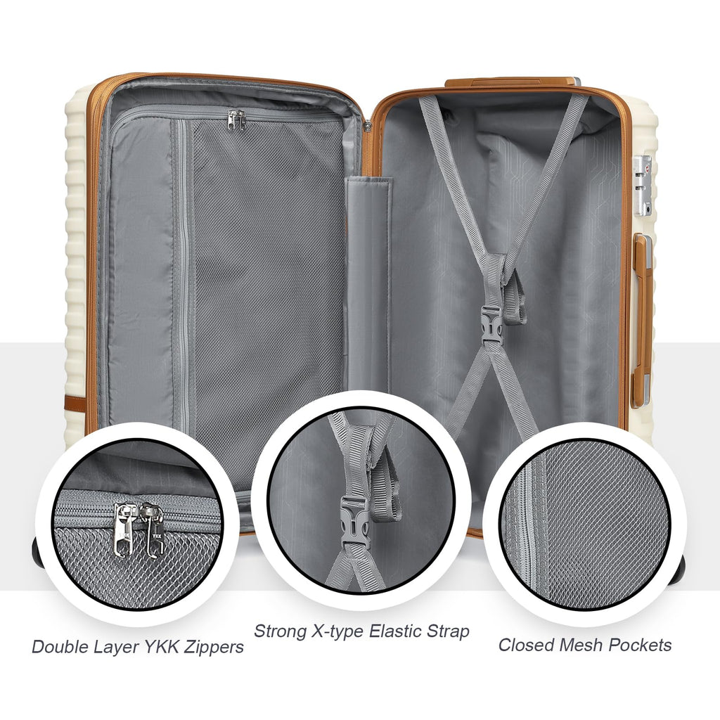 20 Inch Expandable Spinner Wheel Hard Shell Luggage Set with TSA Lock A36960
