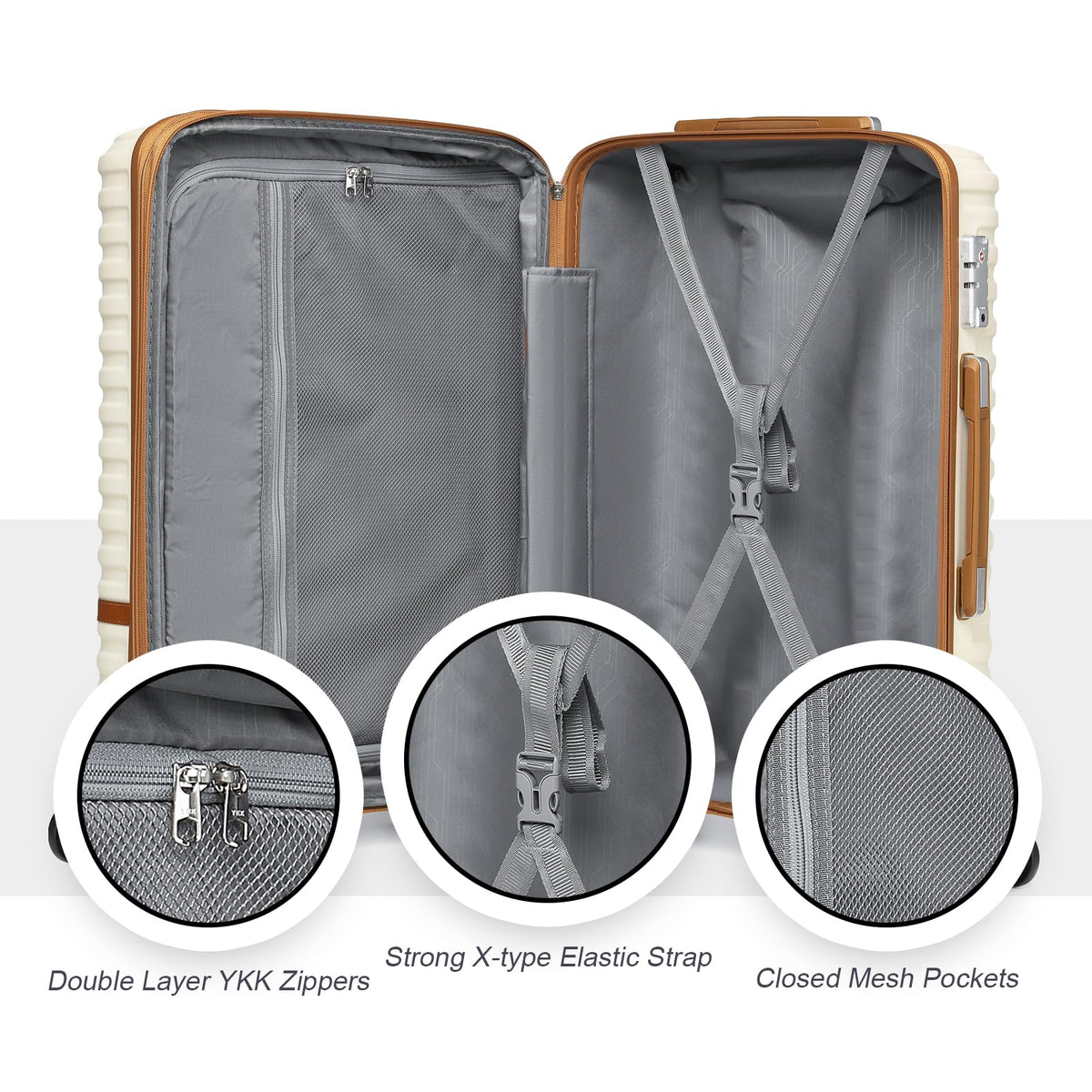 20 Inch Expandable Spinner Wheel Hard Shell Luggage Set with TSA Lock A36960