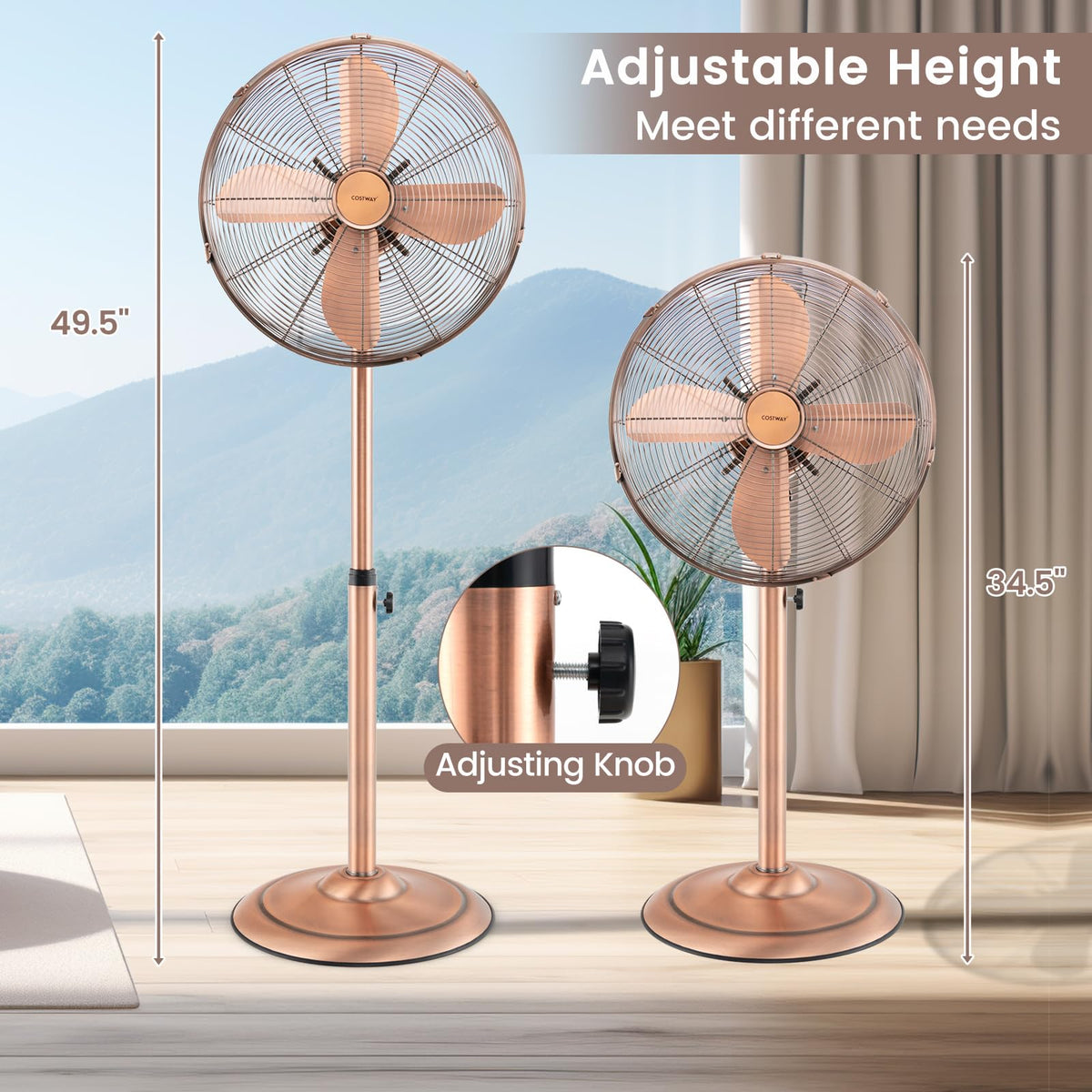 16" Metal Pedestal Fan M73118
