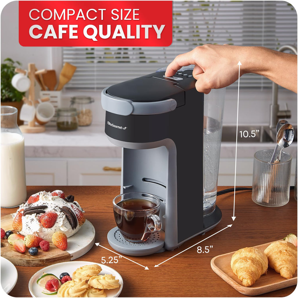 2-in-1 Capsule Coffee Maker, K-Cup & Grounds, Black D75493