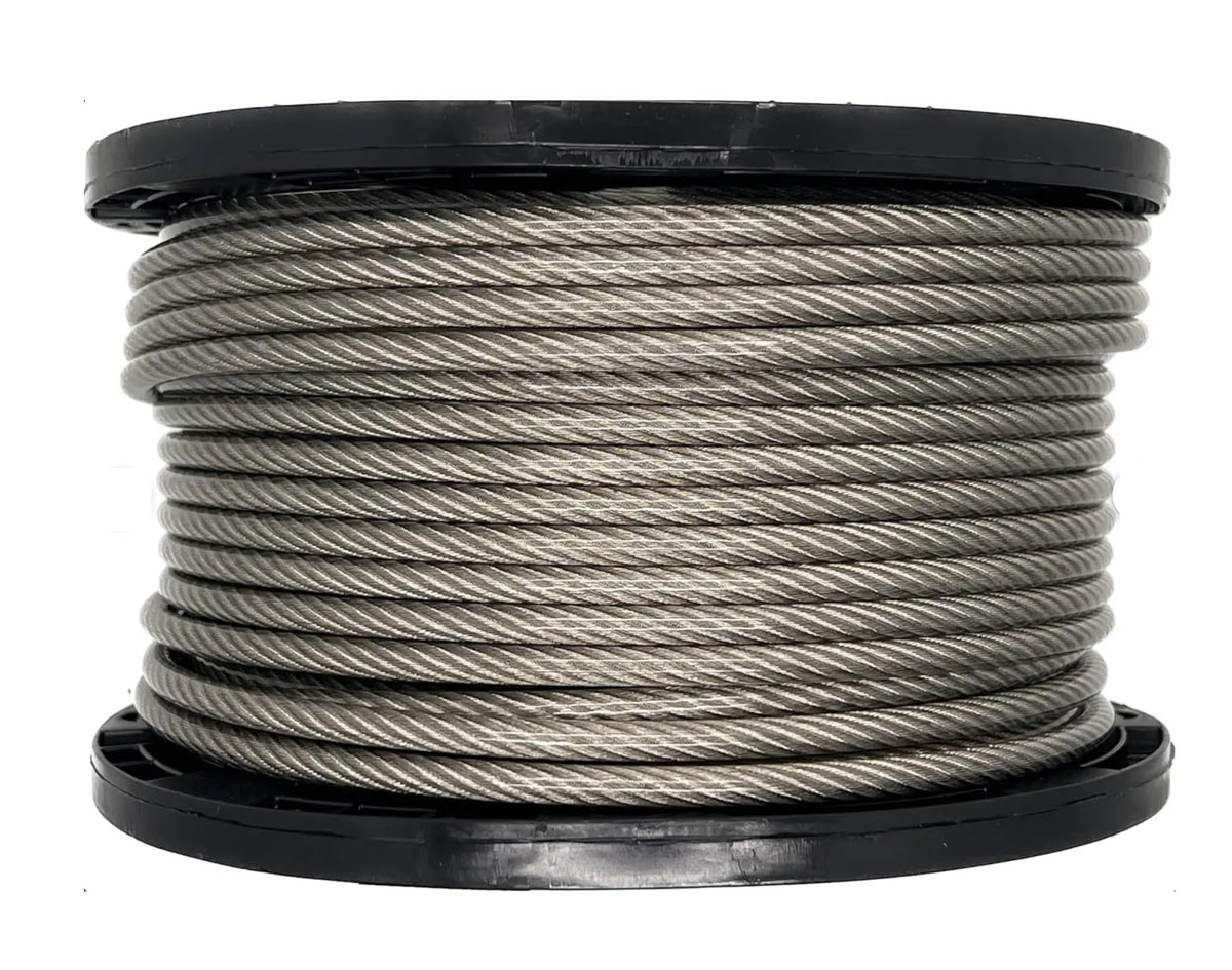Vinyl Coated T316 Stainless Steel Wire Rope Cable 7x19 250 ft I56418