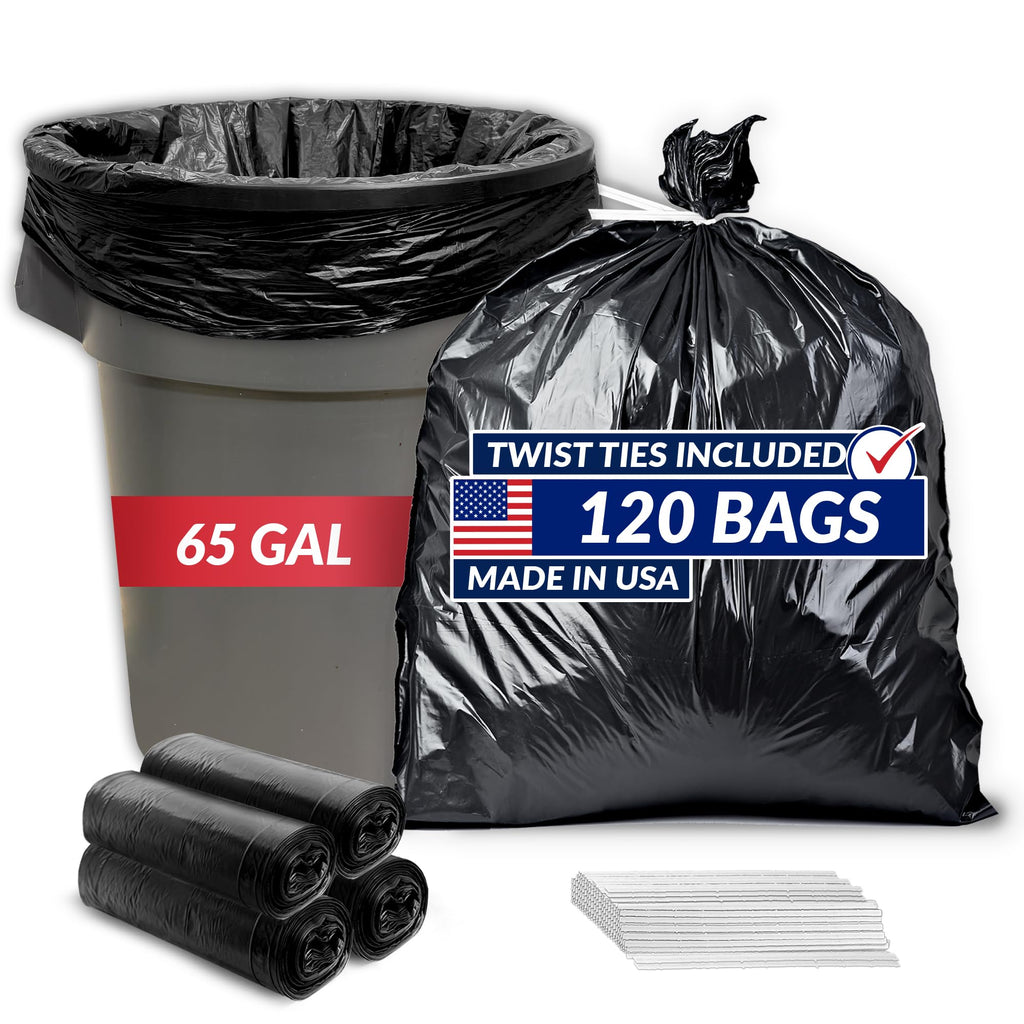 65 Gallon Heavy Duty Trash Bags J3441