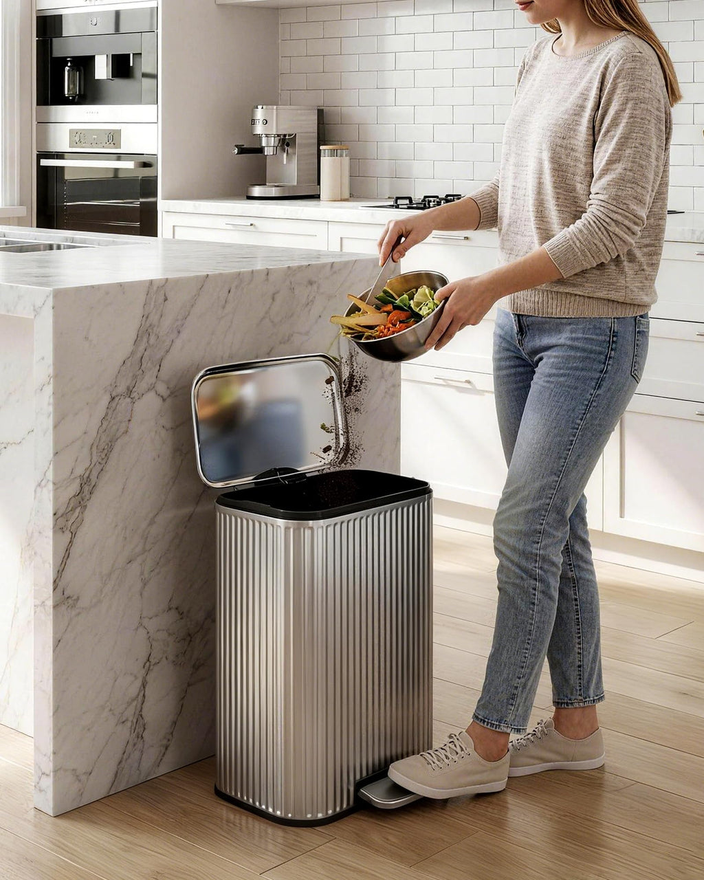 50L Step Trash Can with Soft Close Lid R11642