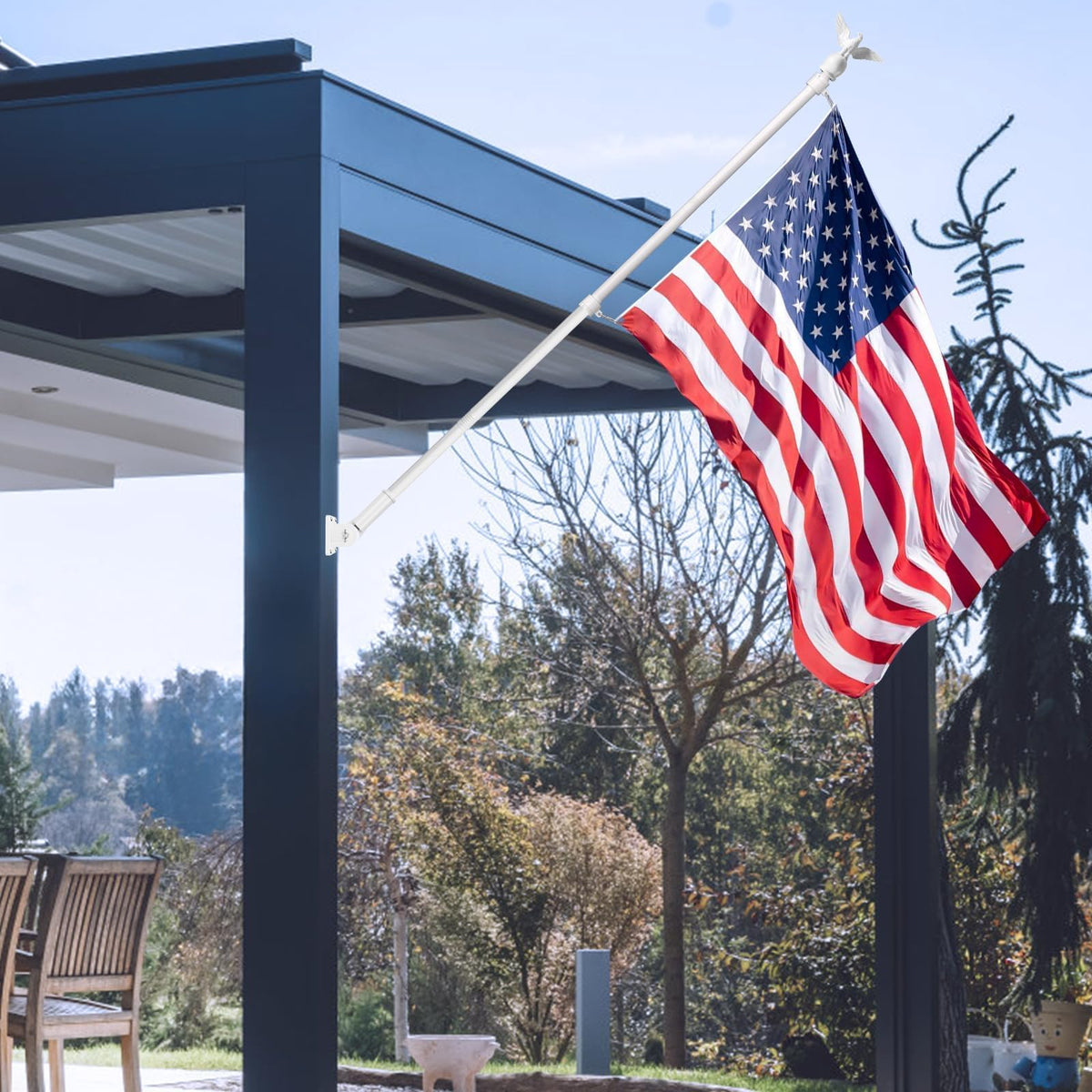 6FT Stainless Steel Flagpole Kit M273