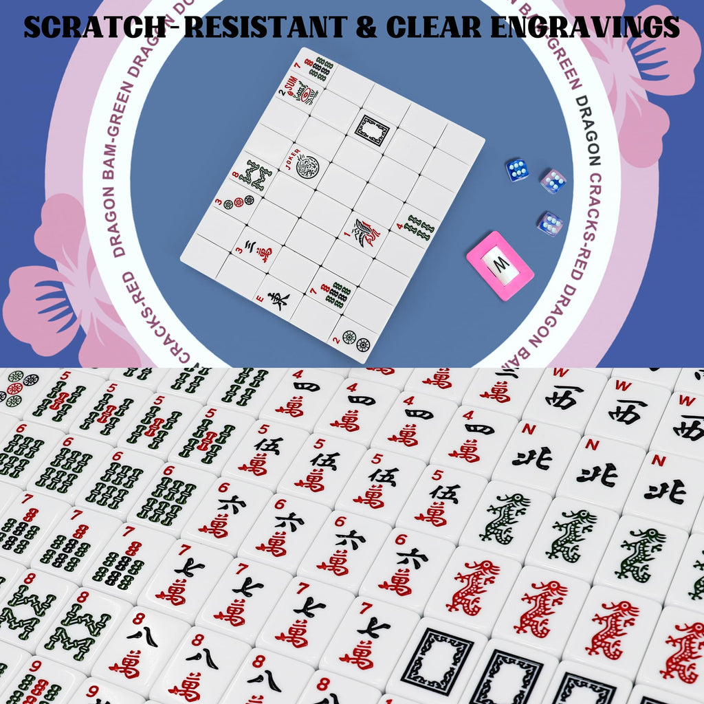 White 166 Tiles Mahjong Set M757012