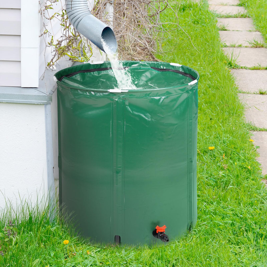 50 Gallon Portable Folding Rain Barrel with Spigots Q699