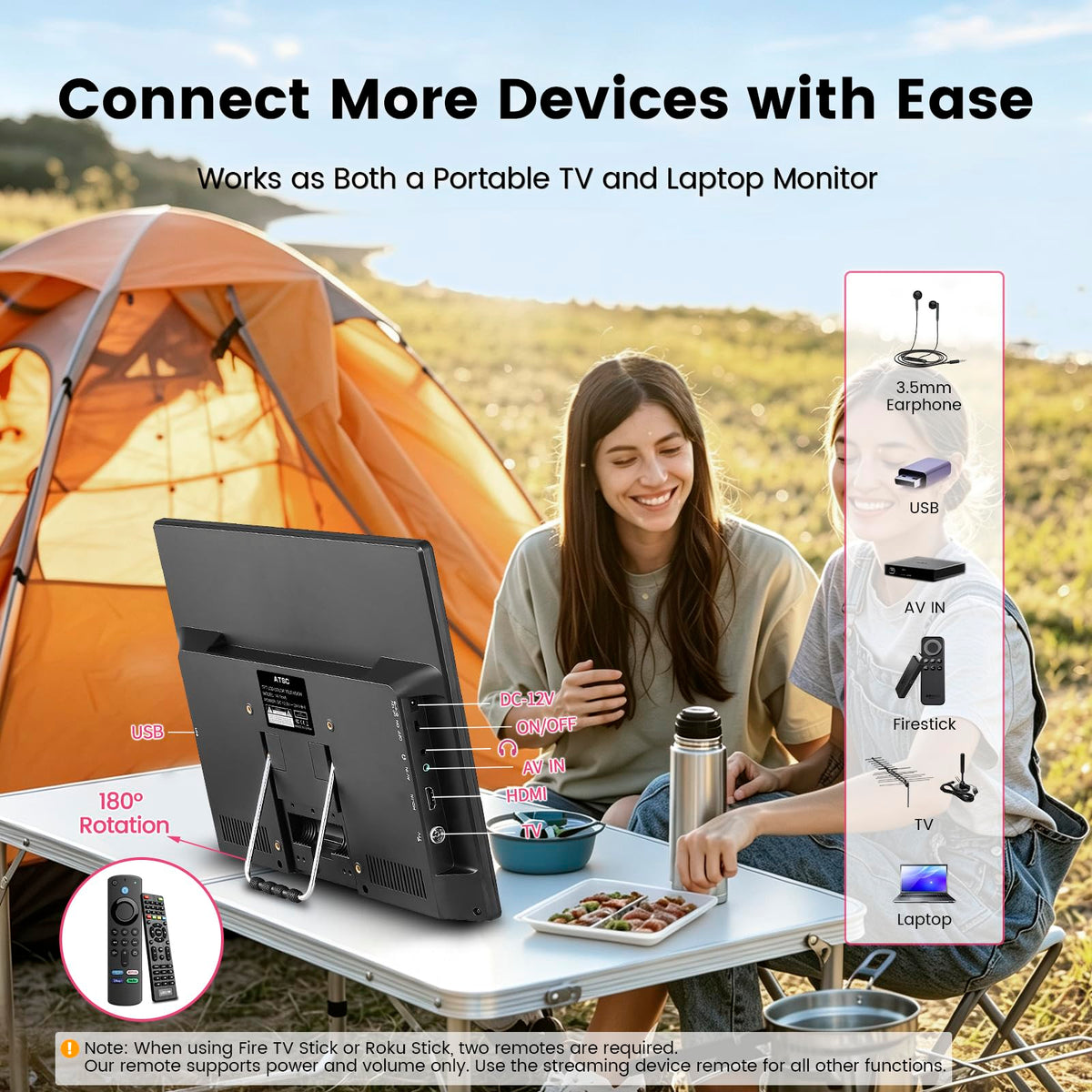14 Inch Portable Rechargeable TV with Built-in Battery H23458