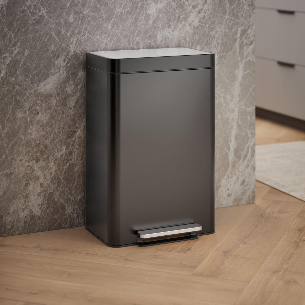 13-Gallon Stainless Steel Step Trash Can P18050