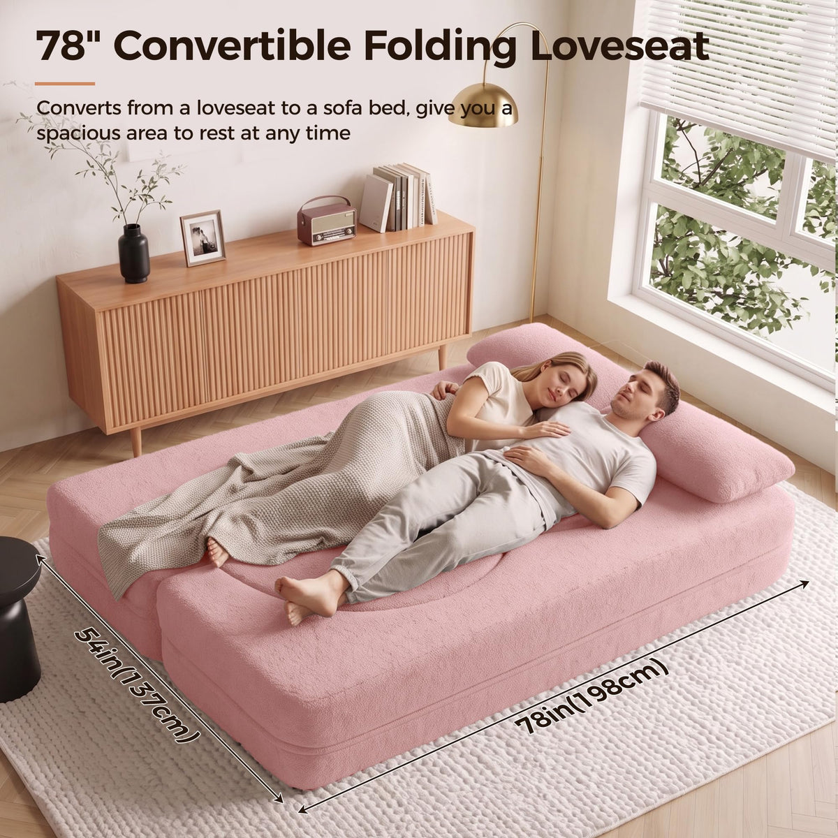 78" Convertible Folding Sofa Bed Full Size M664